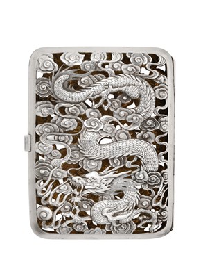 Lot 2086 - A Chinese Export Silver Cigar-Case