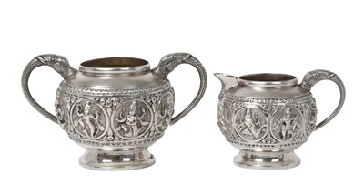 Lot 2075 - An Indian Silver Cream-Jug and Sugar-Bowl