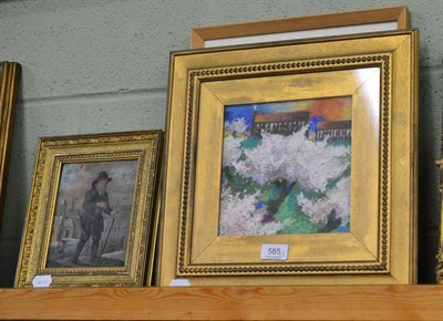 Lot 585 - Sheila Smithson landscape pastels, a painting on copper panel and an aquatint of Trinity...