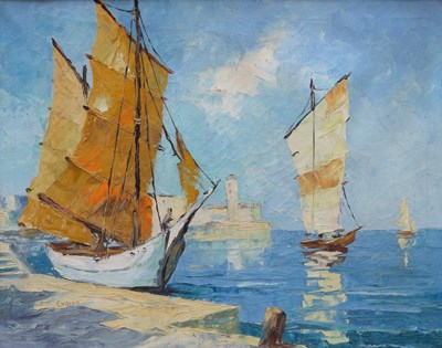 Lot 1274 - Cramo? (20th Century) Mediterranean harbour...