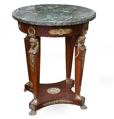 Lot 1459 - An Empire-Style Table, with circular green...