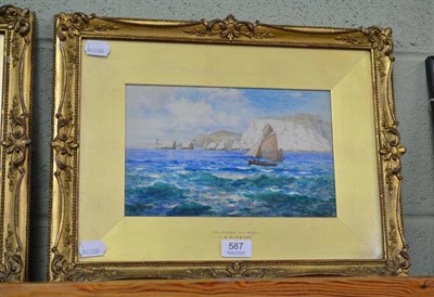 Lot 587 - H B Wimbush, 'The Needles, Isle of Wight', watercolour