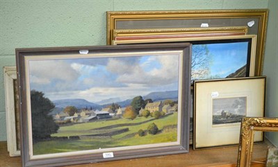 Lot 590 - Anne Brooke, Redmire, Wensleydale, oil on canvas and eight other prints and photographs (9)