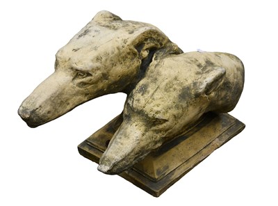Lot 250 - A Reconstituted Stone Figure Group a Two...