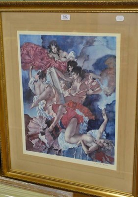 Lot 592 - Artists signed proof by Sir William Russell Flint ";A Question of Attribution"