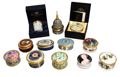 Lot 316 - Halcyon Days, Kingsly and Crummles Enamels,...