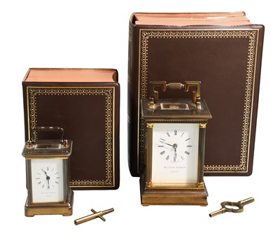 Lot 302 - A Brass Carriage Timepiece signed Matthew...