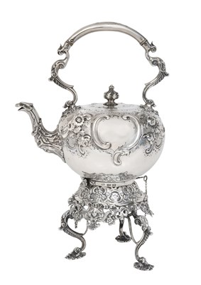 Lot 2132 - A Victorian Silver Kettle and Stand