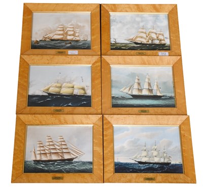 Lot 312 - A Set of Six Wedgwood Plaques, each decorated...