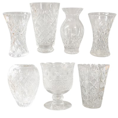 Lot 329 - Various Glass Vases, including cut glass Royal...