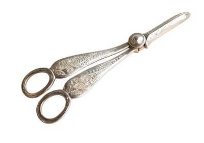 Lot 120 - A Pair of Victorian Silver Grape-Scissors, by...