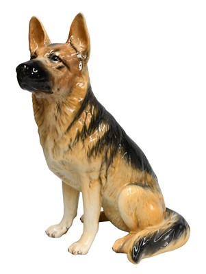 Lot 1133A - Beswick Fireside Alsatian, tan and black gloss