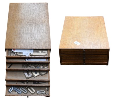 Lot 225 - An Oak Six Drawer Cabinet, containing various...