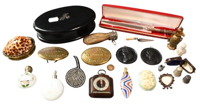 Lot 217 - A Georgian Brass Mounted Cowrie Shell Snuff,...