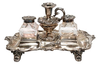 Lot 80 - A Victorian Silver Ink-Stand, by Henry...