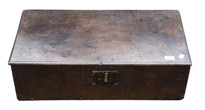 Lot 1421 - An 18th Century Oak Bible Box, 72cm by 37cm by...