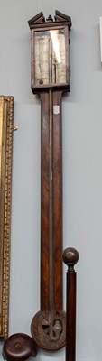 Lot 1453 - A Mahogany Stick Barometer, signed P. A Jarone...