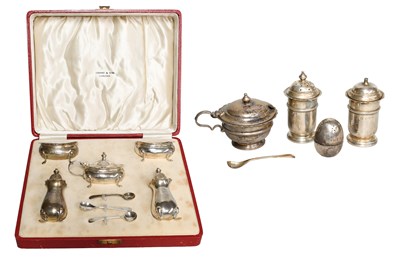 Lot 175 - A Collection of Assorted Silver Condiment...