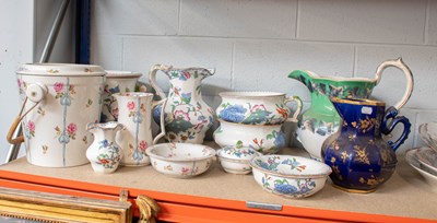 Lot 364 - A Booths Seven Part Pottery Toilet Set,...