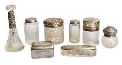Lot 157 - A Collection of Assorted Silver-Mounted Glass...