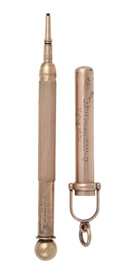 Lot 2043 - An Edward VII Gold Propelling-Pencil