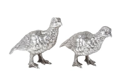 Lot 2189 - A Pair of Elizabeth II Silver Model Grouse