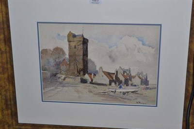 Lot 620 - David Thomas Rose (ex.1915 - 1938) St. Serfs Tower, Kirkcaldy, Signed, pencil and watercolour, with