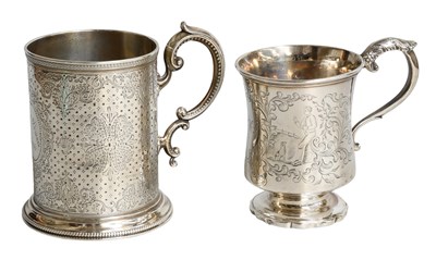 Lot 9 - Two Victorian Silver Christening-Mugs, One by...