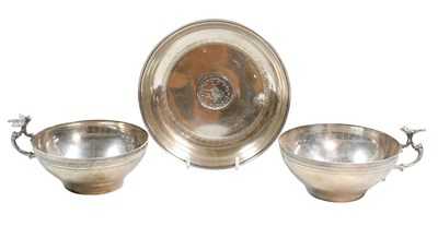 Lot 79 - A Pair of Silver Bowls and a Silver Dish,...