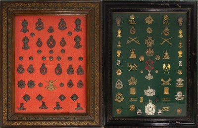 Lot 58 - Two Glazed Display Frames of Mainly Second...