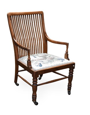 Lot 1375 - A Small 19th Century Slat Back Nursing Chair,...