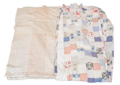 Lot 349 - Late 19th Century Strippy Quilt in red and...
