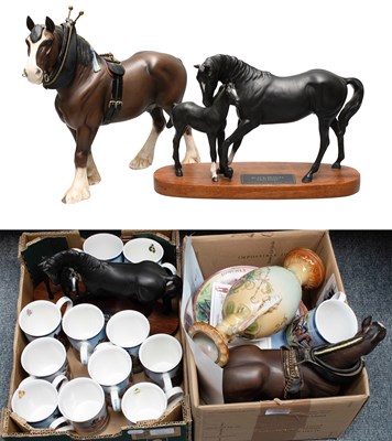 Lot 570 - Two Beswick Horses, comprising a Harnessed...