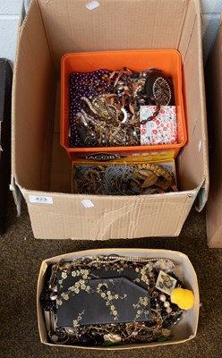 Lot 423 - Three Boxes of Costume Jewellery