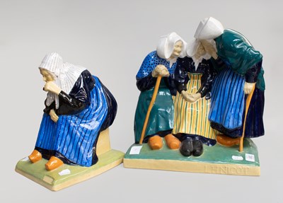 Lot 381 - A Henriot Quimper Pottery Figure Group, "The...