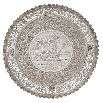 Lot 2073 - An Indian Silver Salver