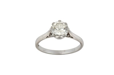 Lot 2355 - A Platinum Diamond Solitaire Ring the round...