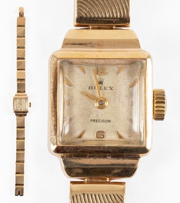 Lot 151 - A Lady's 9 Carat Gold Wristwatch, signed Rolex,...