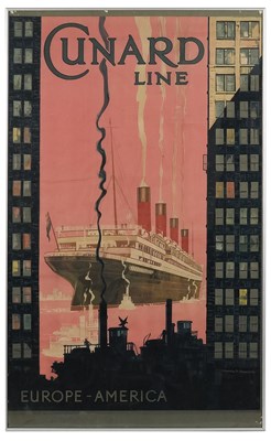 Lot 130 - Cunard Line: Europe America Poster