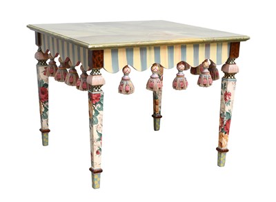 Lot 740 - A Mackenzie-Childs Table, 1992, with green...