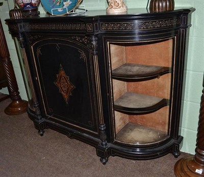 Lot 645 - Ebonised credenza