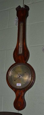 Lot 646 - A shell inlaid wheel barometer