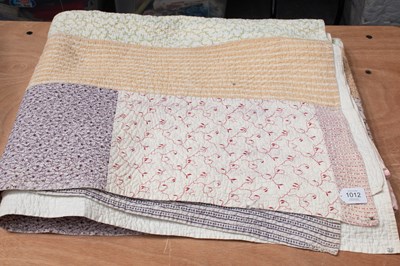 Lot 359 - Late 19th Century Strippy Quilt in floral...