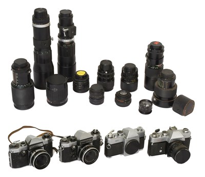 Lot 544 - Various Cameras And Lenses, Mamiya 500TL no...