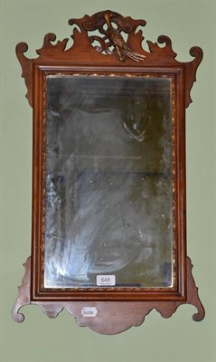 Lot 648 - George II style walnut and parcel gilt mirror