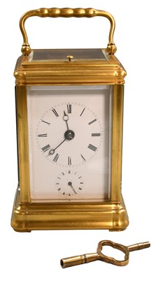 Lot 286 - A French Brass Strike and Repeat Alarm...