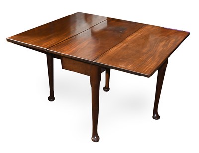Lot 1445 - A George II Mahogany Drop Leaf Table, on pad...