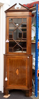 Lot 1368 - An Edwardian Inlaid Mahogany Free-Standing...