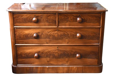 Lot 1392 - A Victorian Mahogany Chest of Drawers,...