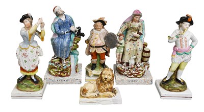 Lot 305 - A Pair of Staffordshire Pearlware Figures,...